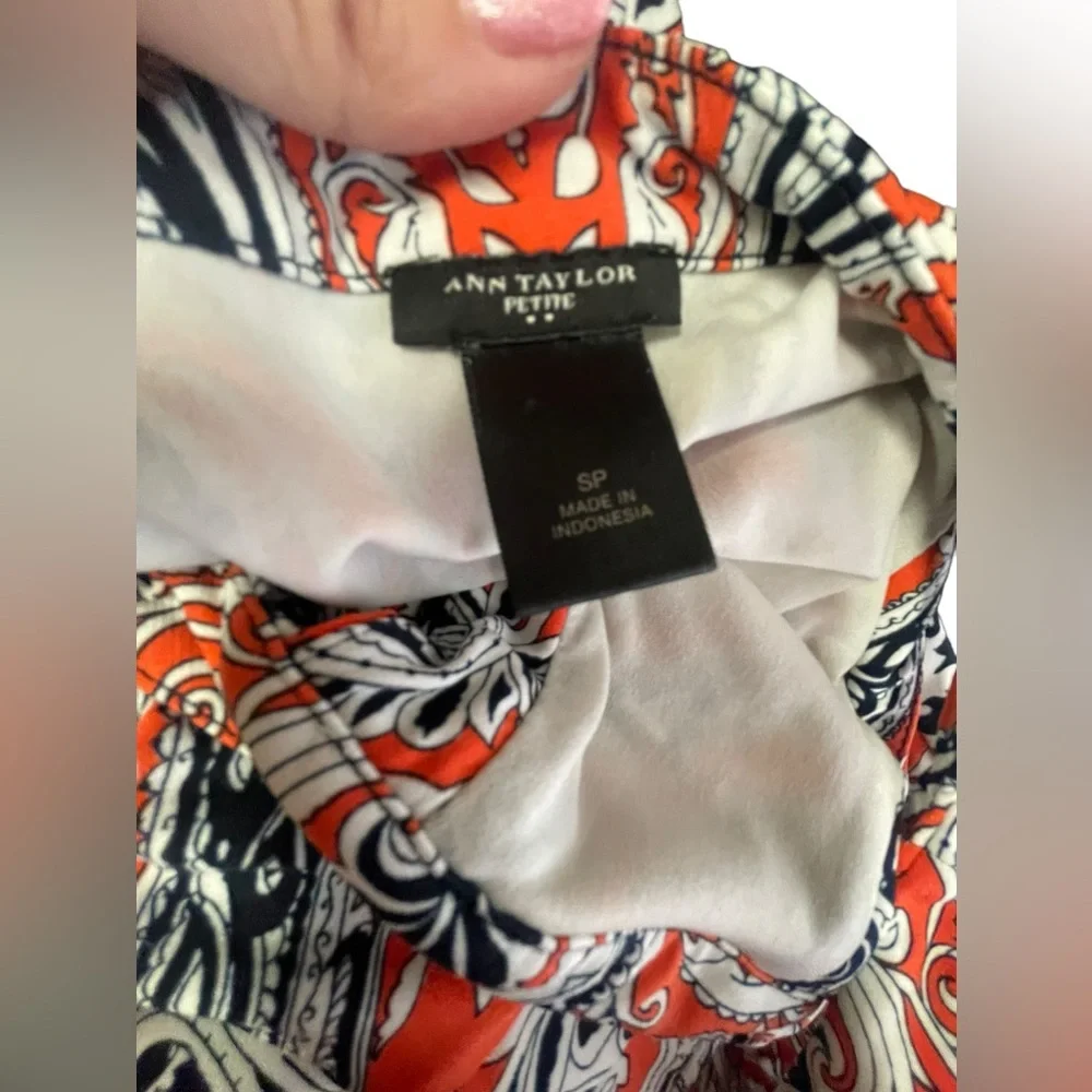 Ann Taylor dress size small petite orange‎ paisley summer maxi dress 🧡🧡
